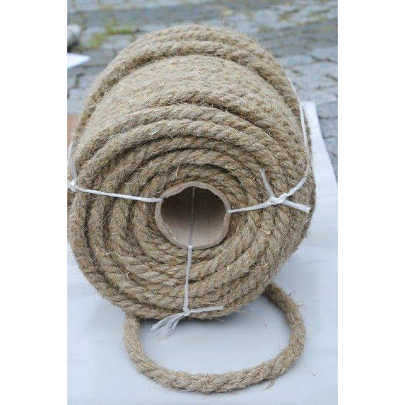 Канат лляний тросової звивки Діам. 16мм. 100 метрів.