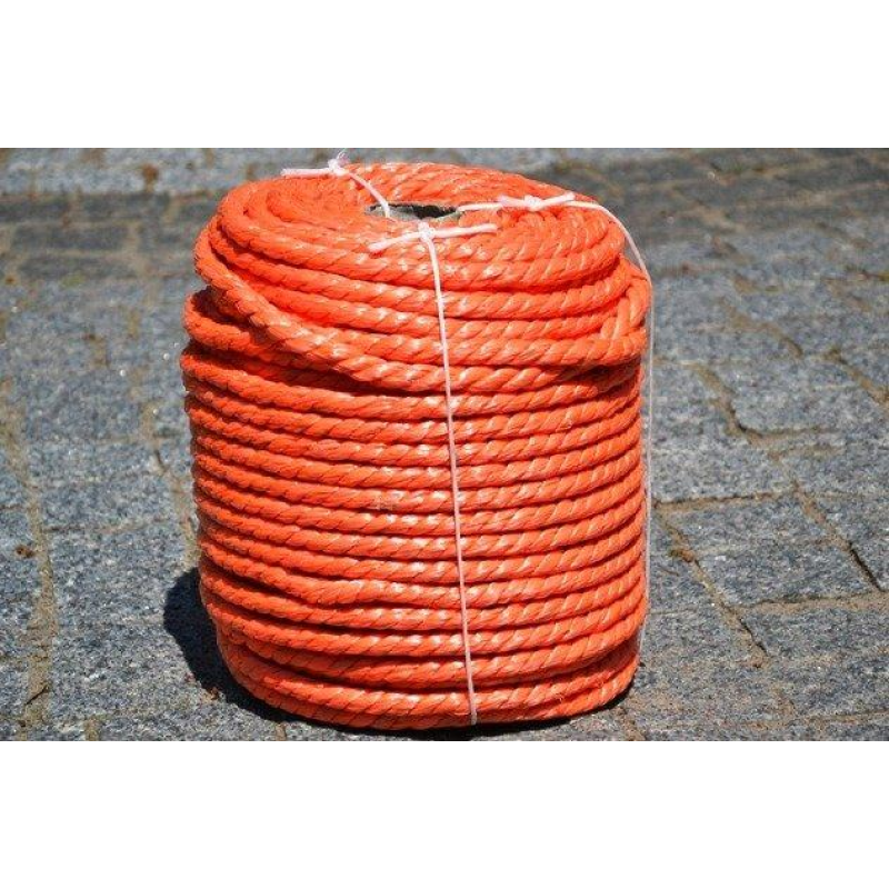 Канат поліпропіленовий тросової звивки Діам. 16мм. 50 метрів.