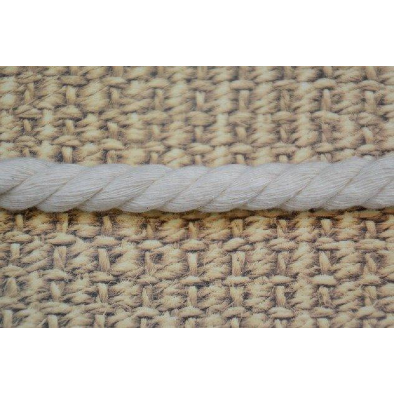 Канат бавовняний тросовий звивки Діам. 20мм. 50 метрів.