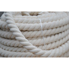 Канат бавовняний тросовий звивки Діам. 26мм. 50 метрів.