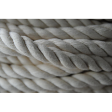 Канат бавовняний тросової звивки Діам. 50мм. 50 метрів.