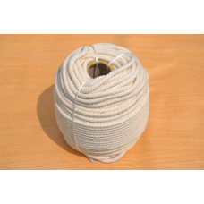 Канат бавовняний тросовий звивки Діам. 8мм. 50 метрів.