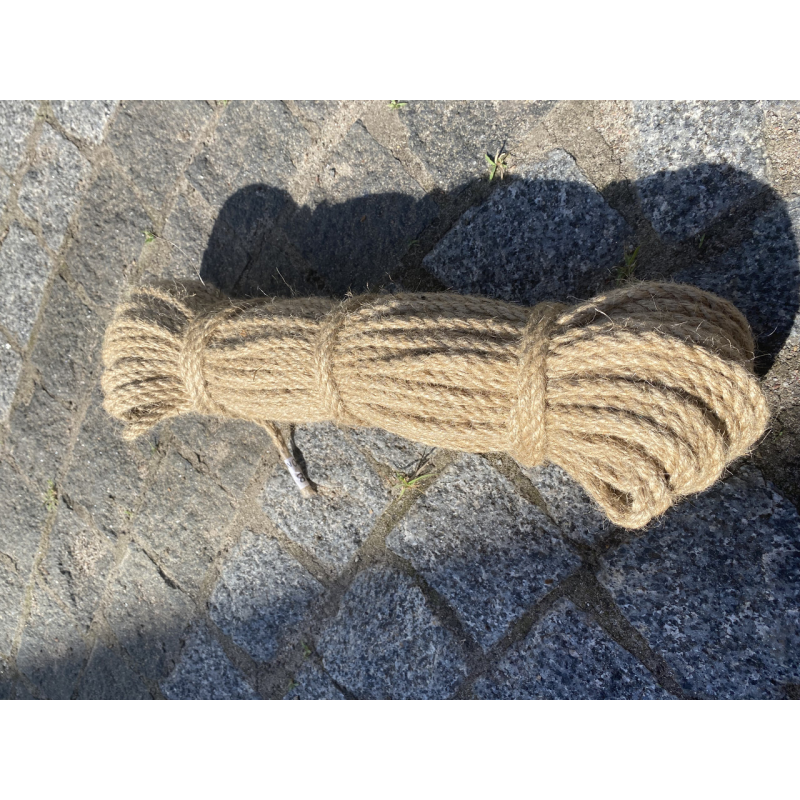 Канат джутовий тросовий звивки Діам. 6мм. 100 метрів.