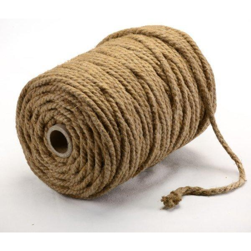 Канат джутовий тросової звивки Діам. 10 мм. 200 метрів.