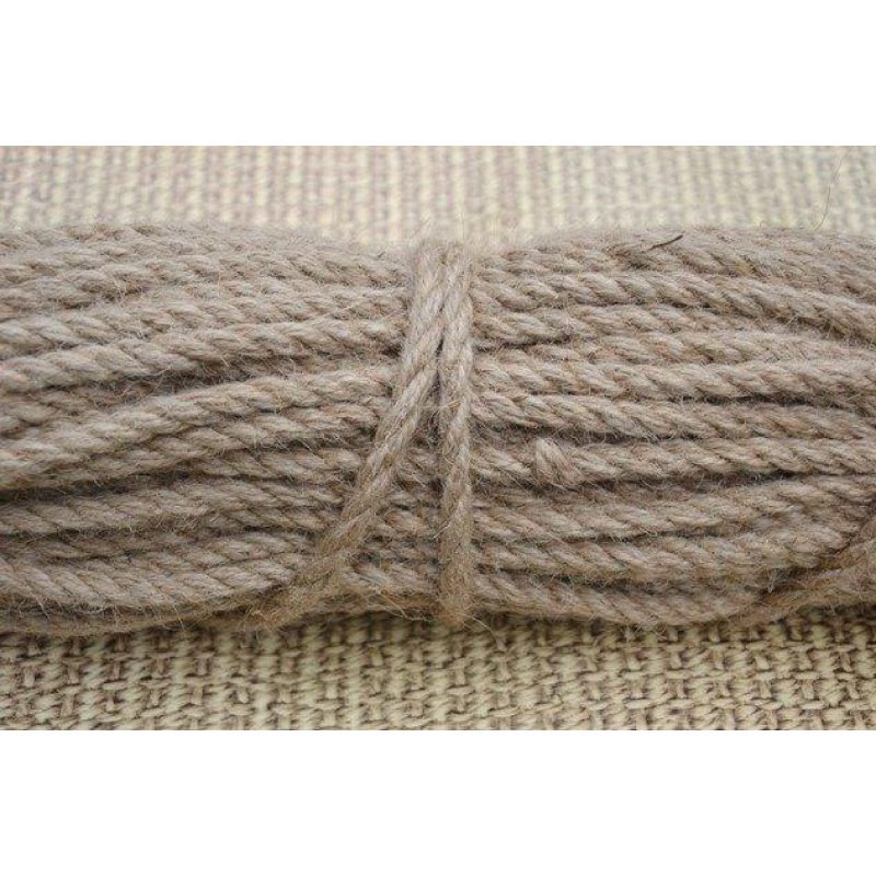 Канат лляної тросової звивки Діам. 8мм. 200 метрів.